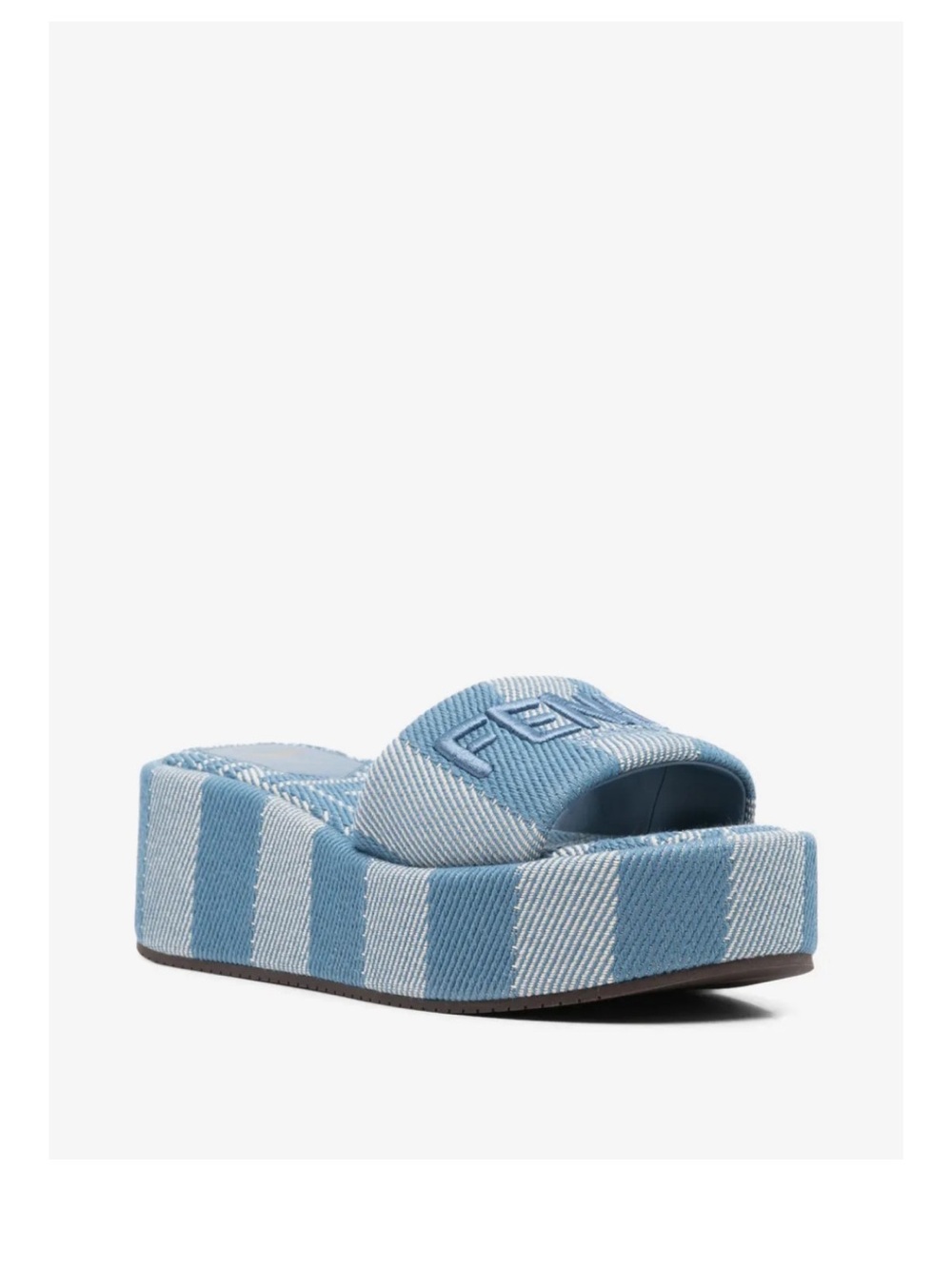 FENDI Sunshine logo embroidered slides Platform Mule Sandals